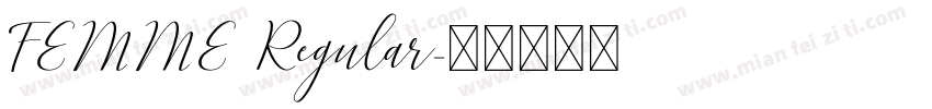 FEMME Regular字体转换